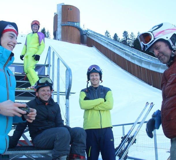 Un blog photo de notre équipe apprenant à sauter à ski avec Eddie The Eagle à Courchevel 2