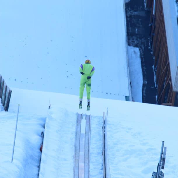 Eddie The Eagle Ski Jumps Whilst Staying In One Of Luxury Ski Chalet In Courchevel Le Praz