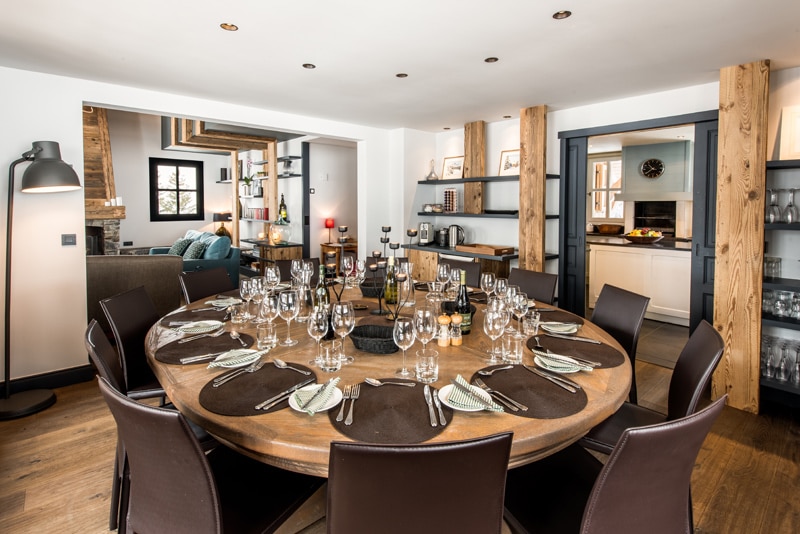 Dining Room At Luxury Ski Chalet Tomkins In Meribel 3