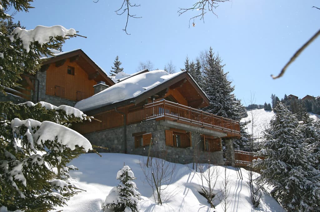 Rear Exterior View Of Luxury Ski Chalet Bartavelles In Meribel