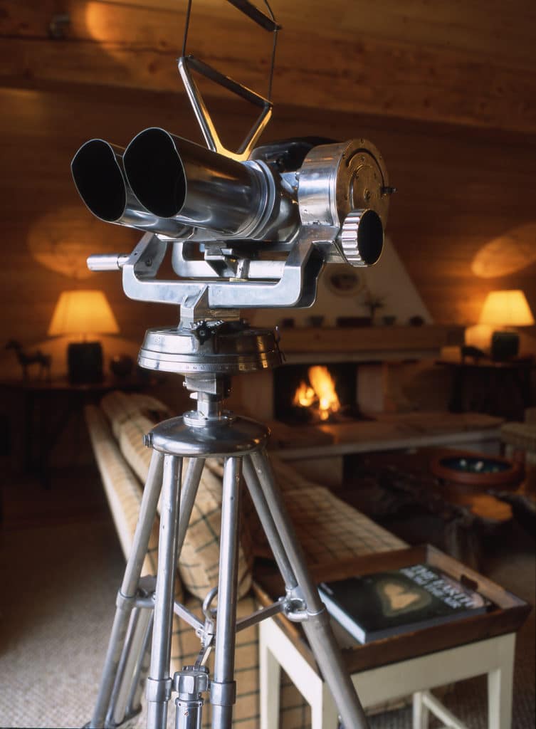 Binoculars In The Sitting Room In Luxury Ski Chalet Bartavelles In Meribel