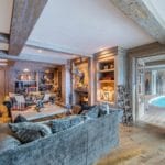 Salon Et Piscine Chalet de Ski de Luxe Cristal Lodge Meribel