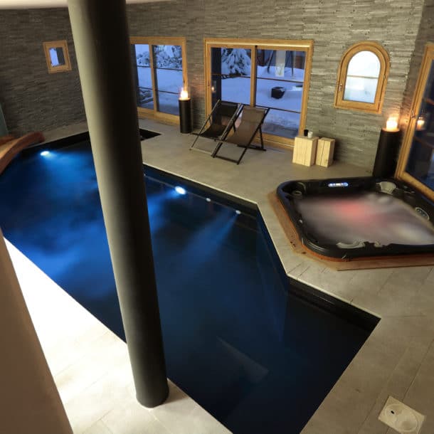 Swimming Pool And Jacuzzi Spa In Our Luxury Ski Chalet Igloo Courchevel