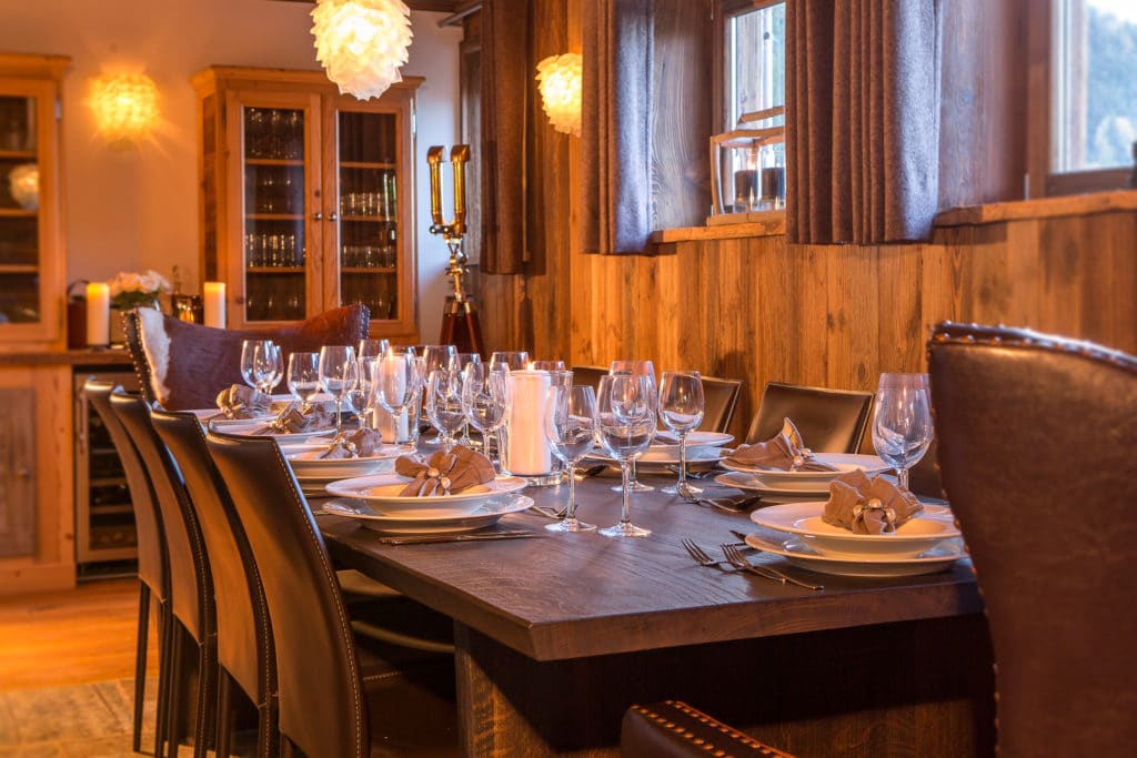 Dining Room Luxury Ski Chalet Loup Blanc Courchevel Le Praz