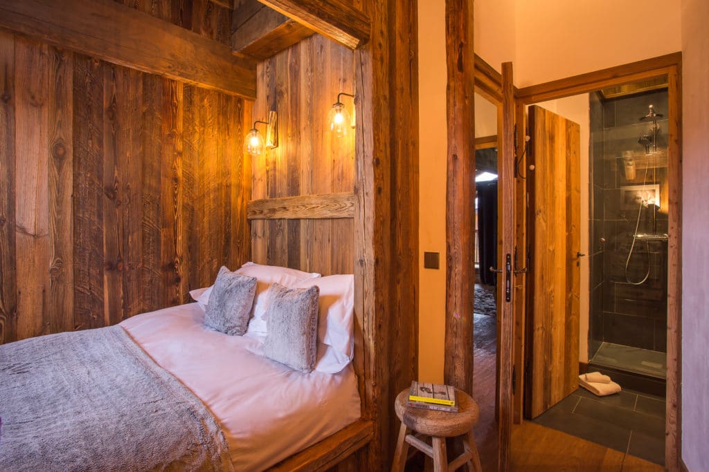 Спальня 3 Роскошное лыжное шале Loup Blanc Courchevel Le Praz