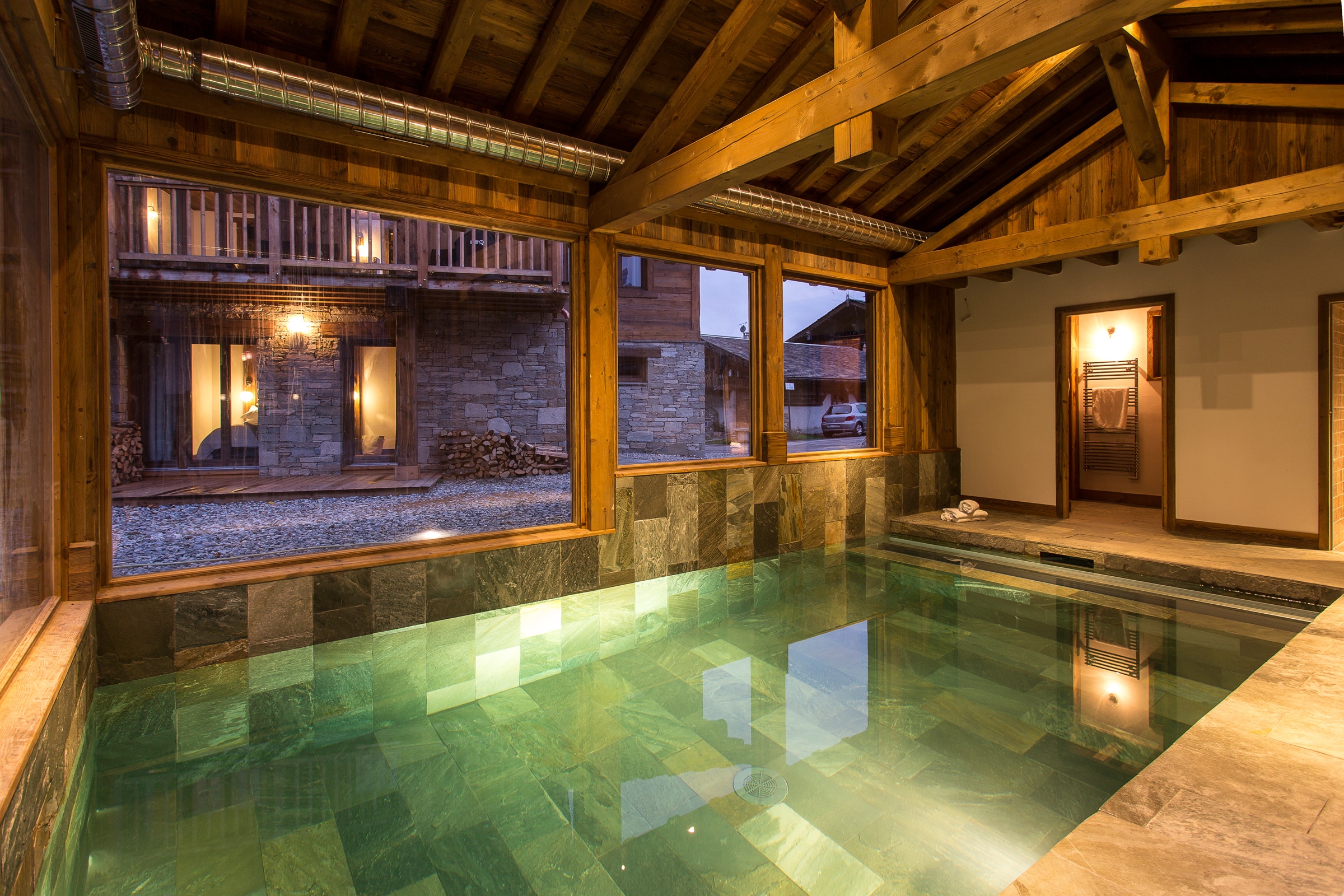 Swimming Pool Luxury Ski Chalet Loup Blanc Courchevel Le Praz