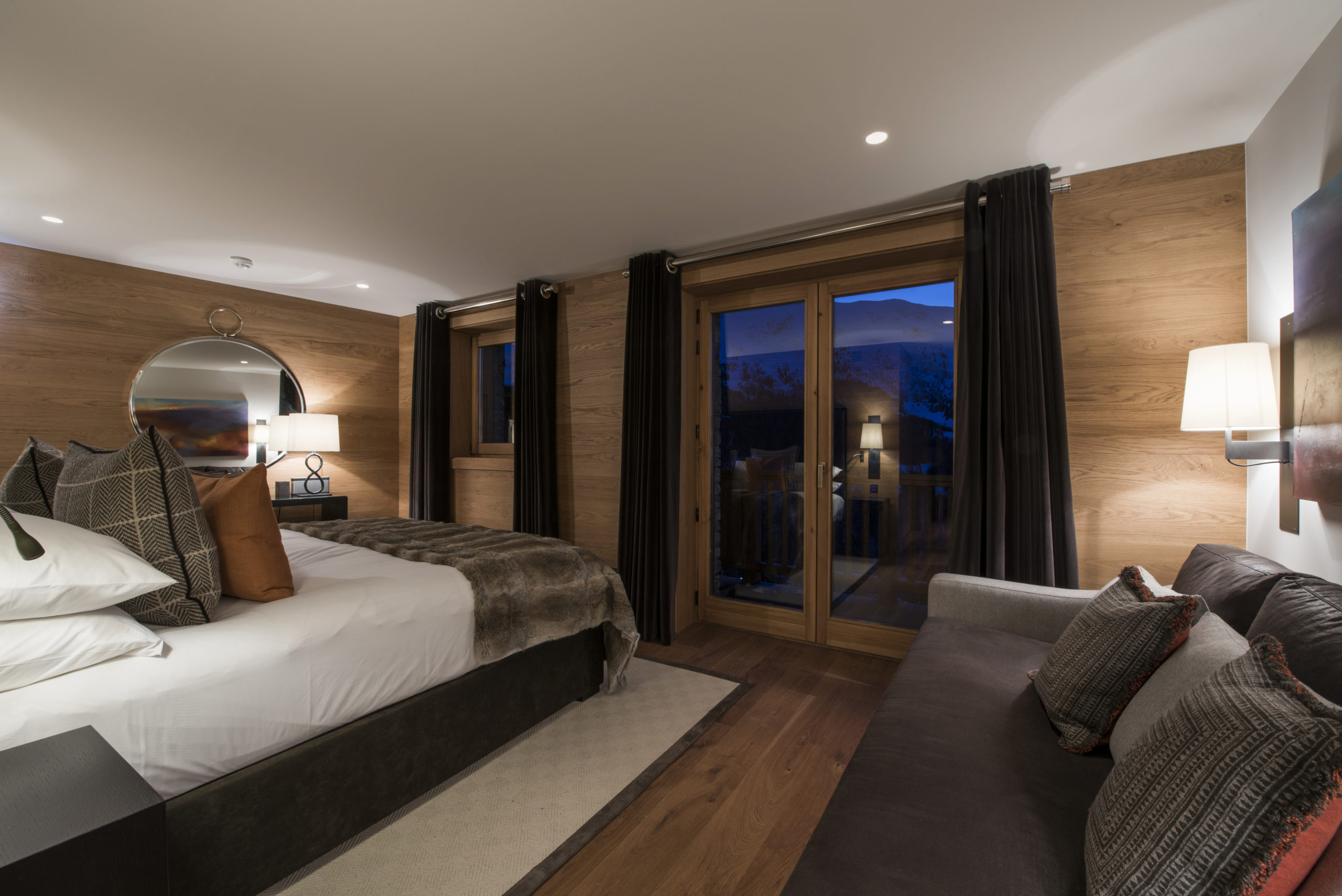 11. Bedroom 2 master Chalet Le Grenier Luxury Ski Chalet Meribel