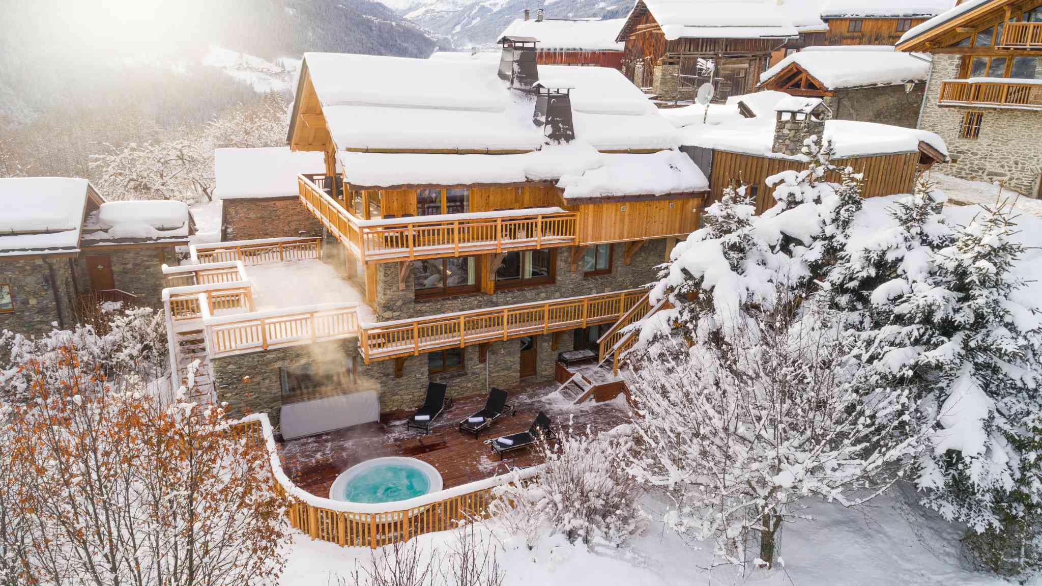 Luxury Ski Chalet Iona Meribel drone4