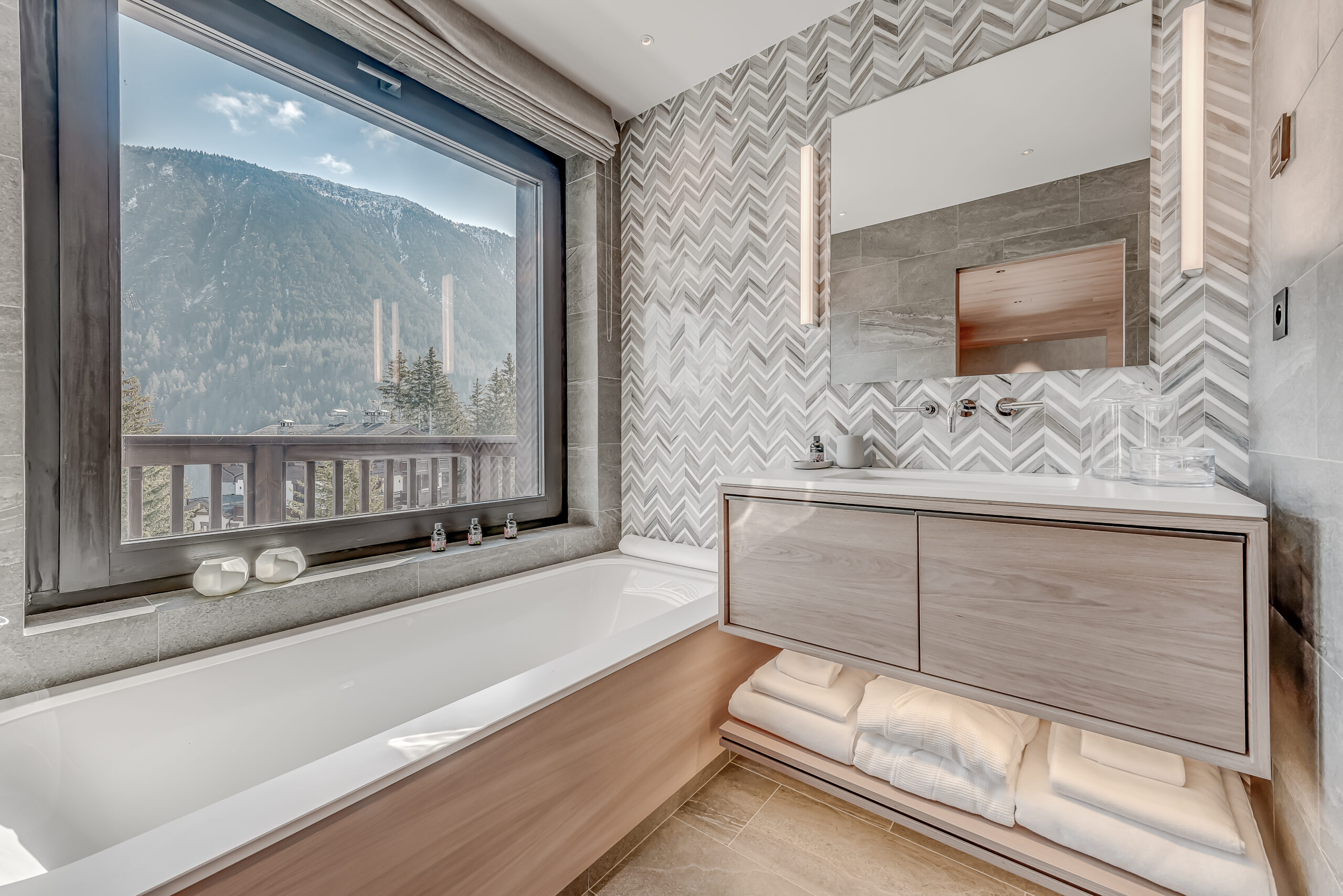 Chalet Bacchus, Courchevel 1850 Bedroom 1 Ensuite view