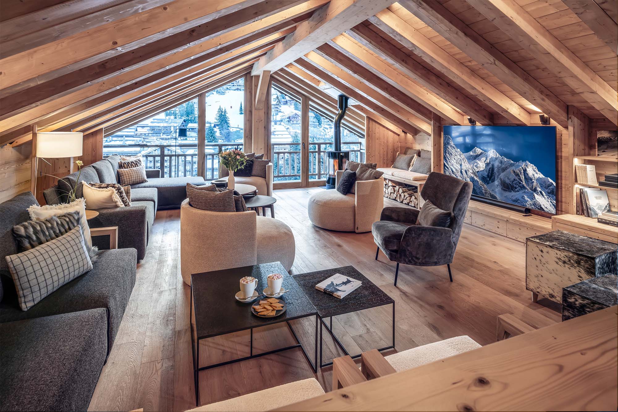 Chalet de Lujo Harmony Méribel salón 1