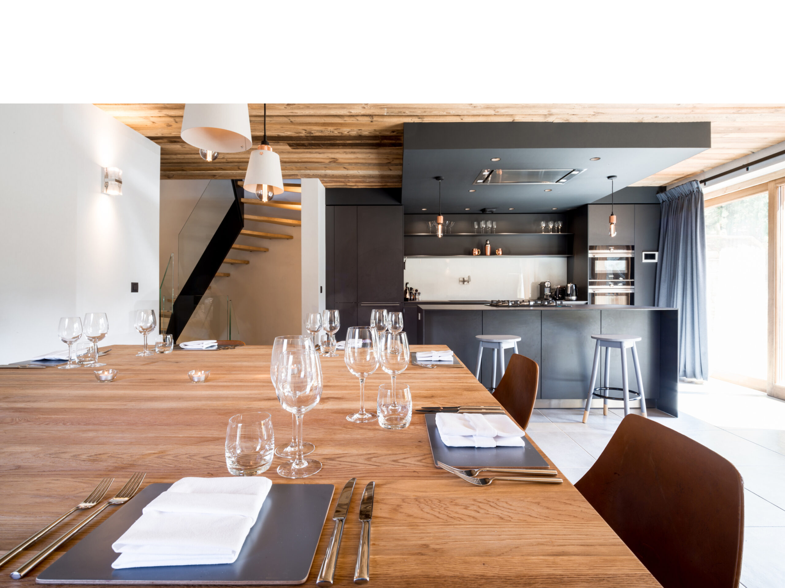 Luxury Ski Chalet Caro Meribel Dining Table WPG
