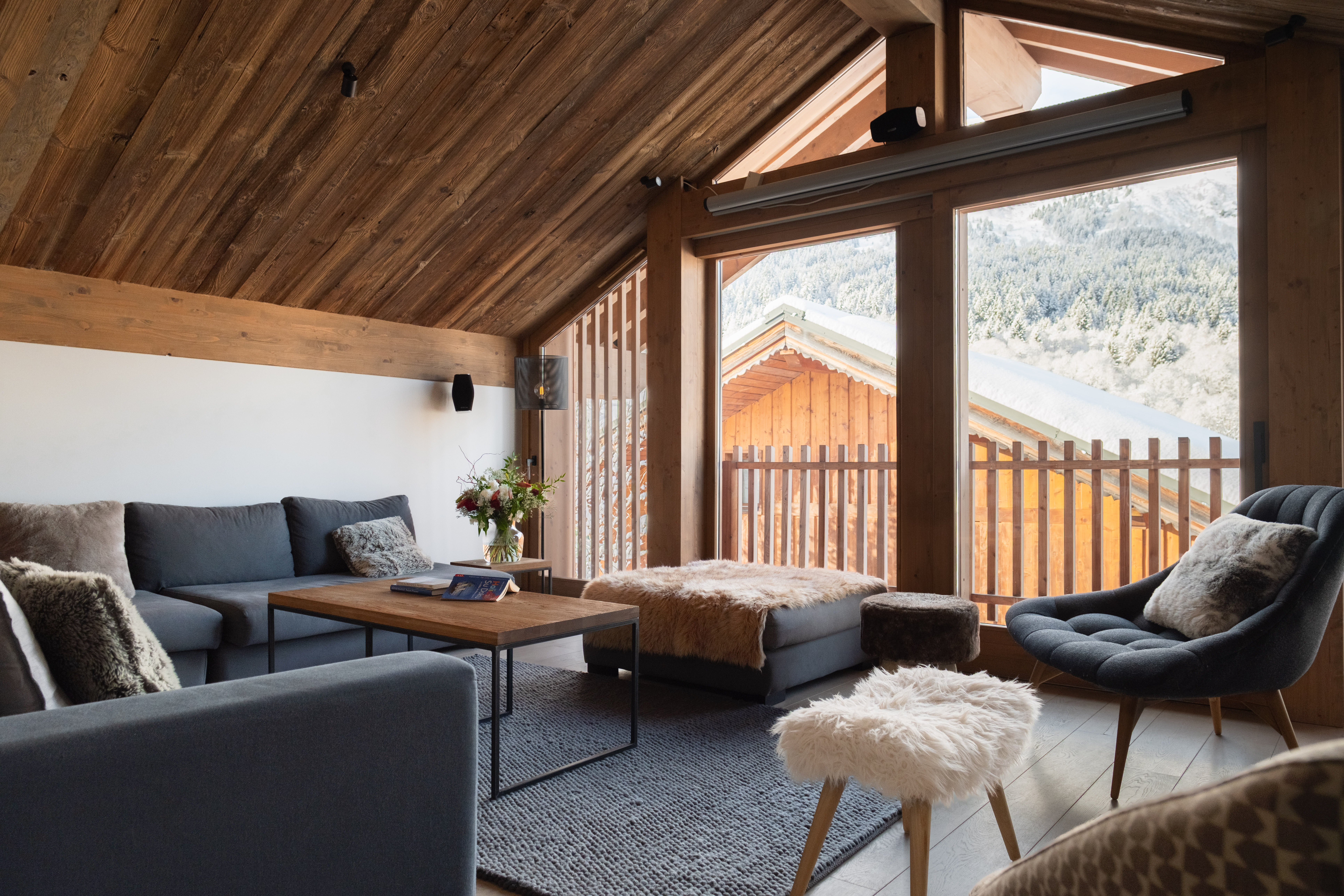 Luxury Ski Chalet Caro Meribel Living Room 01
