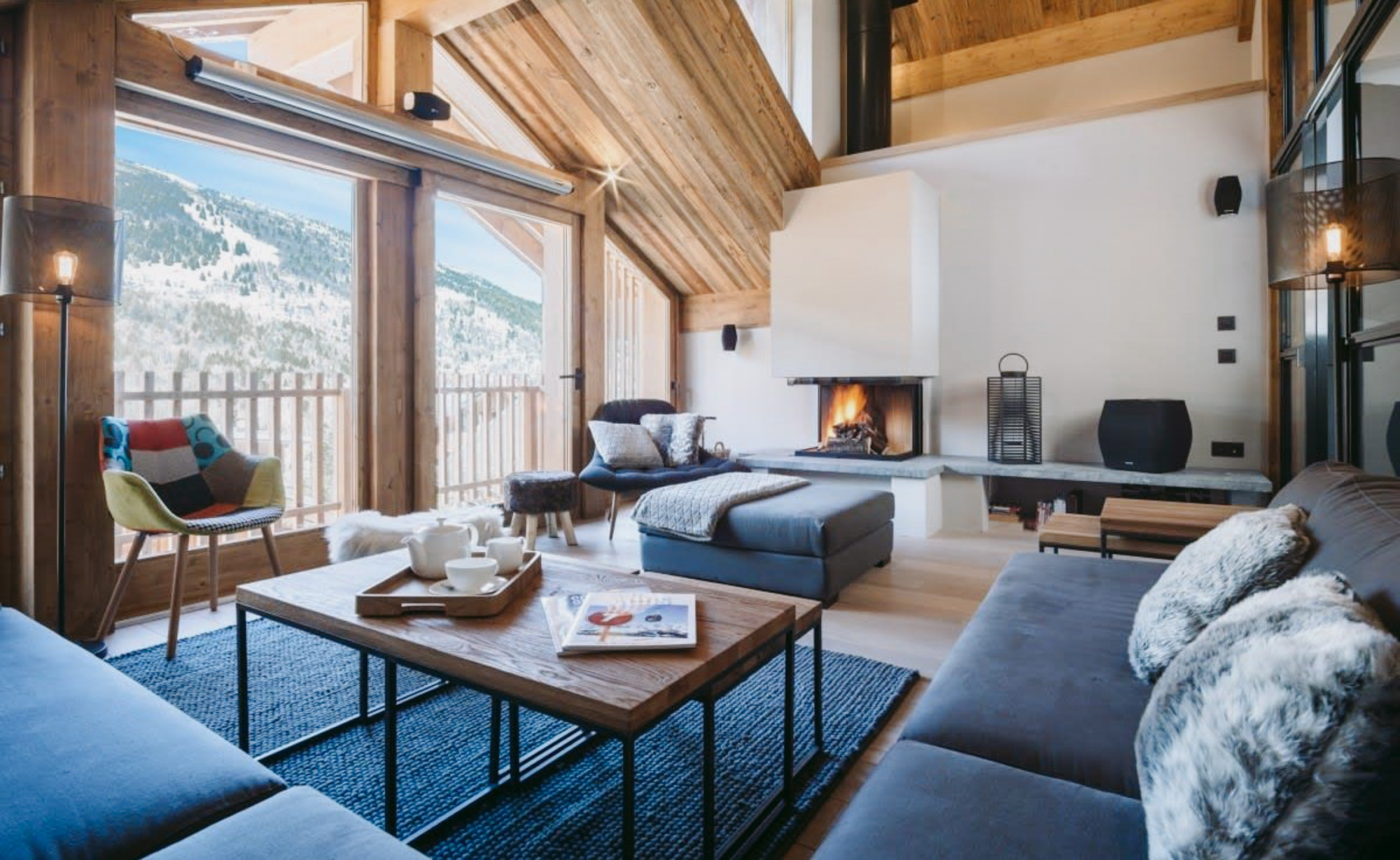Luxury Ski Chalet Caro Meribel Living Room A