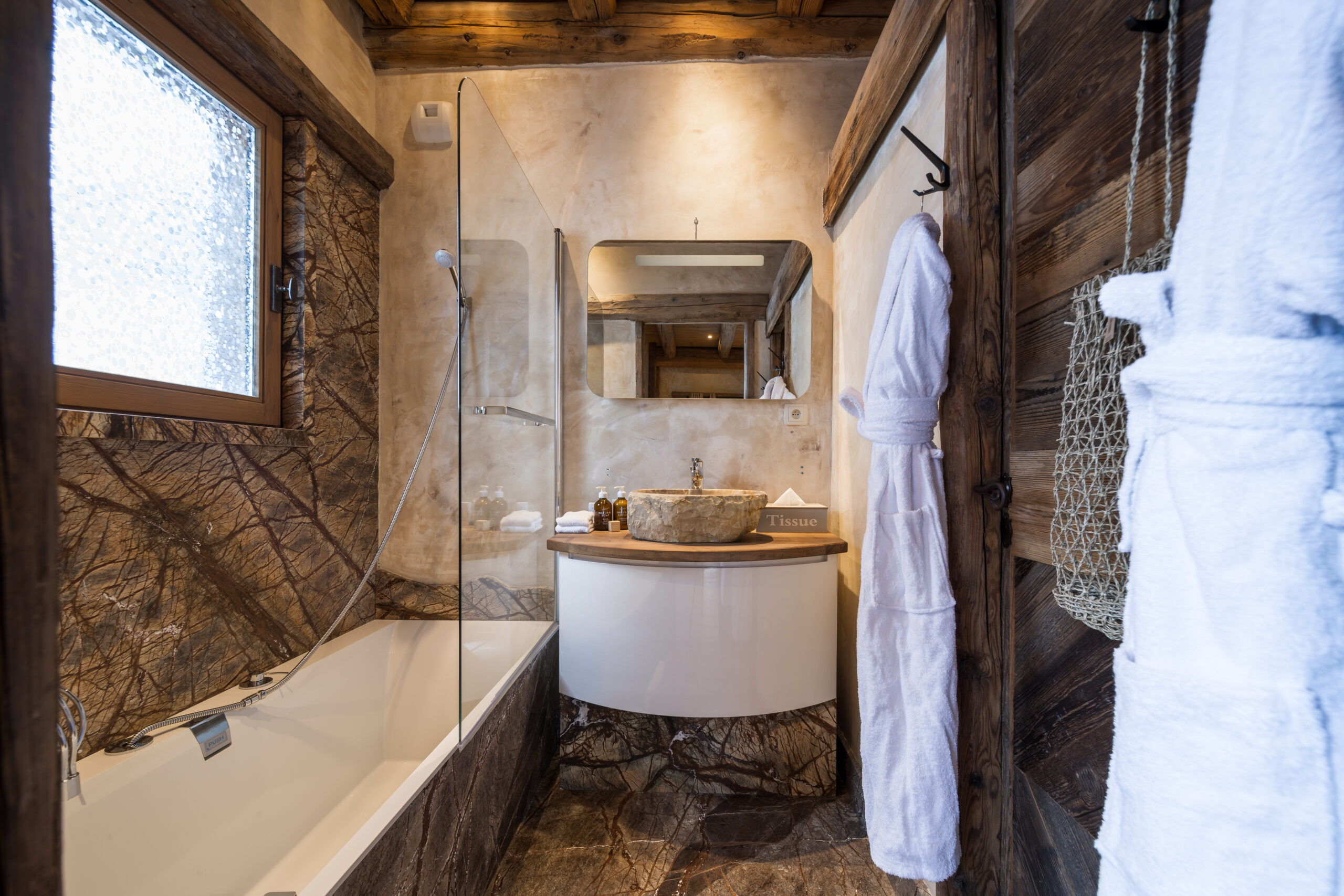 Luxury Ski Chalet Cheval Blanc Meribel Bathroom Example 02
