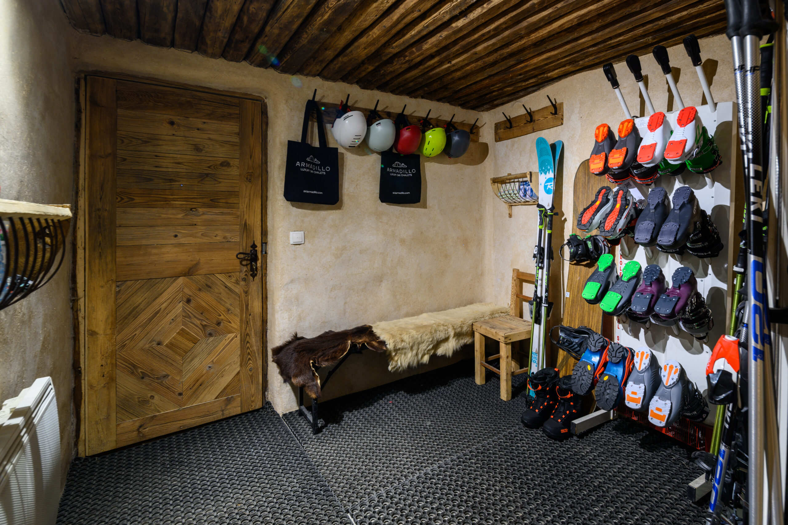 Luxury Ski Chalet Cheval Blanc Meribel Boot Room