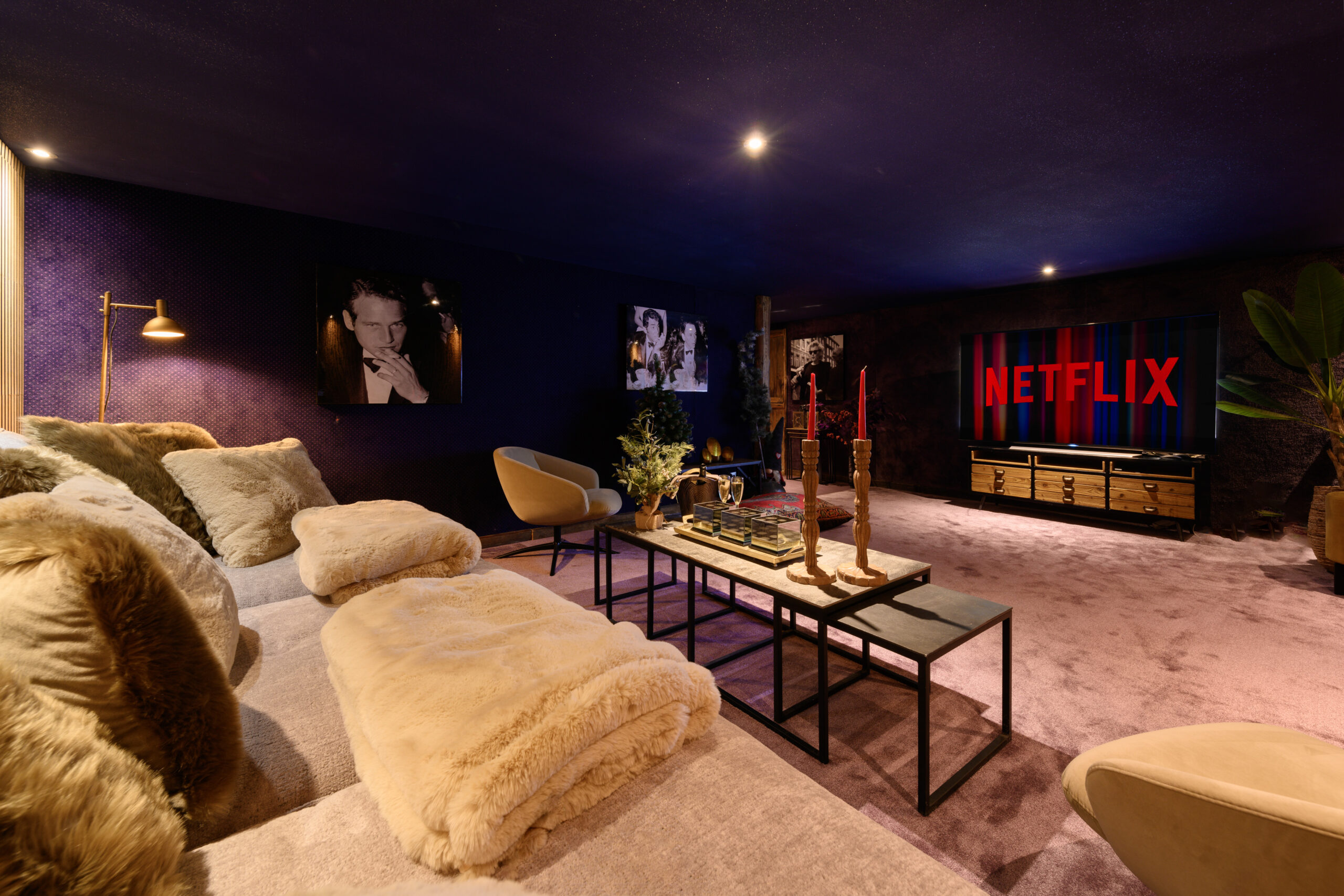 Luxury Ski Chalet Cheval Blanc Meribel Cinema